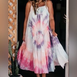 “Forgotten Love” Tie-Dye Beach Dress